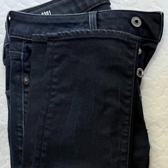 G-Star 3301 Slim Jeans Vintage Dark Aged Men W30 L30 - Picture 3 of 9